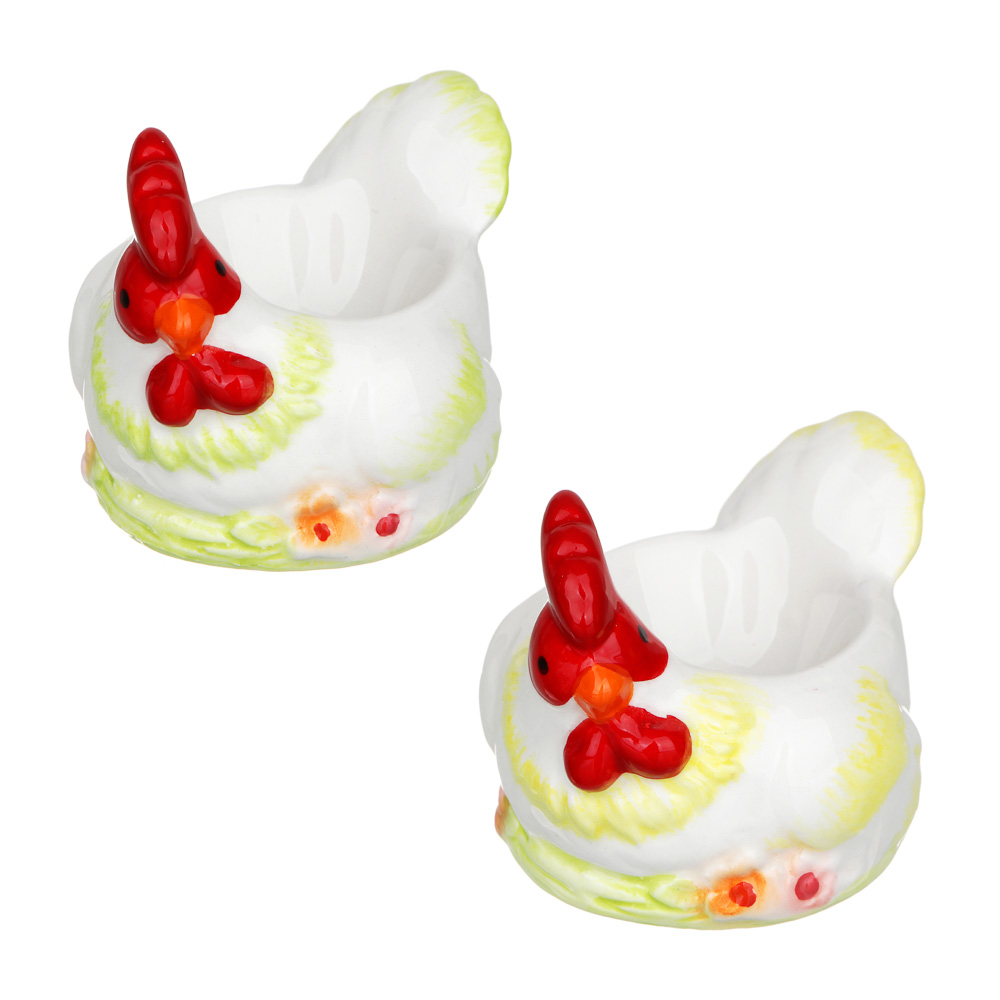 LADECOR Подставка под яйцо, керамика, Курочка, 9x7x7 см, арт.№ 514-003