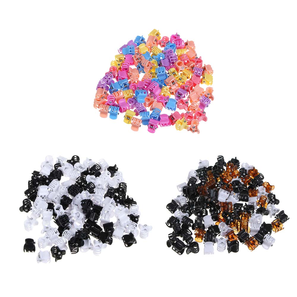 ЮНИLOOK Набор детских крабиков для волос "Мини" 100 шт, пластик, 1 см, арт.№ 321-384