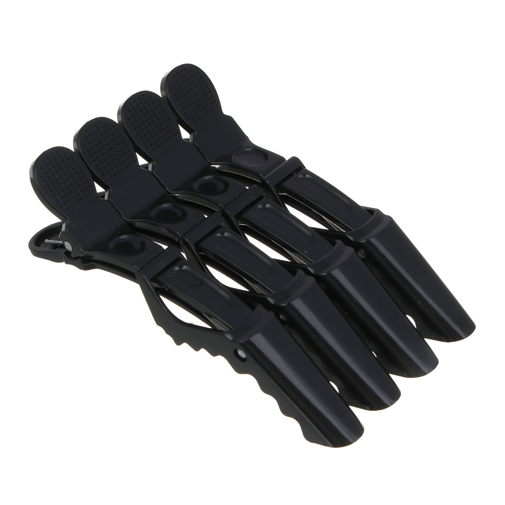 ЮНИLOOK Зажимы парикмахерские 4шт, 11см, пластик, 3 цвета, арт.№ 321-385