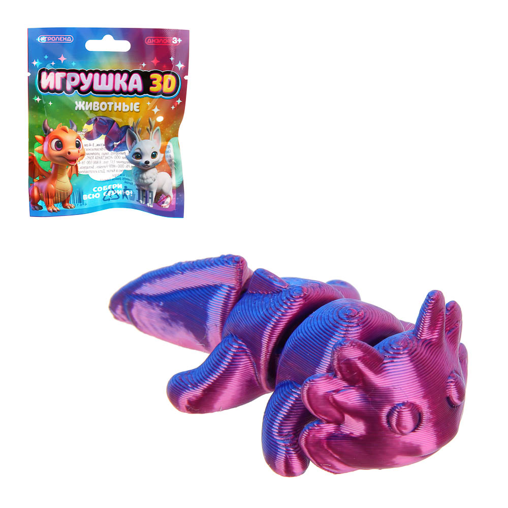 ИГРОЛЕНД Игрушка 3D «Животные», пластик, 3-4см, микс, арт.№ 295-267