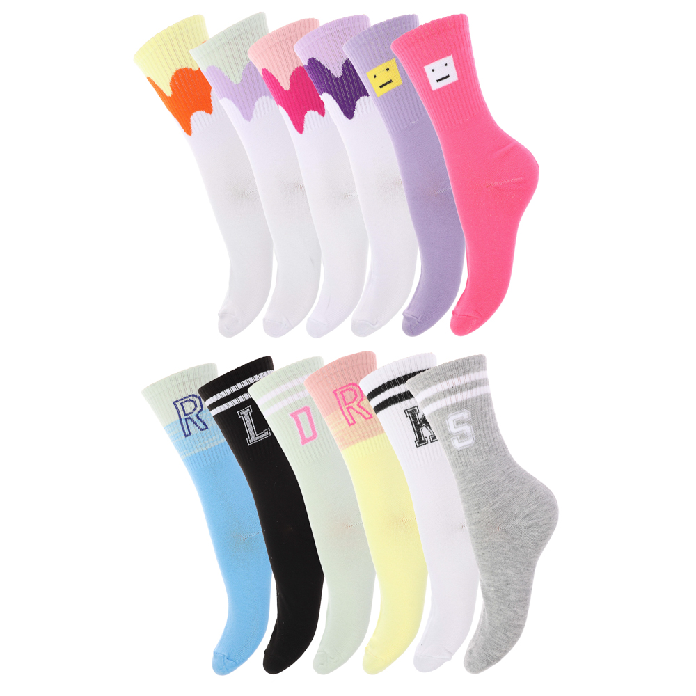 GALANTE Носки женские, р.23-25, 85% хлопок, 10% полиэстер, 5% спандекс, разноцветные, #27, арт.№ 019-412