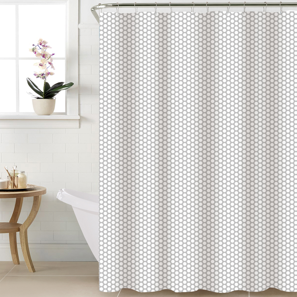 Штора для ванной 180x180см HONEY серый/белый, ПЕВА, SWC-50-38, арт.№ 461-643
