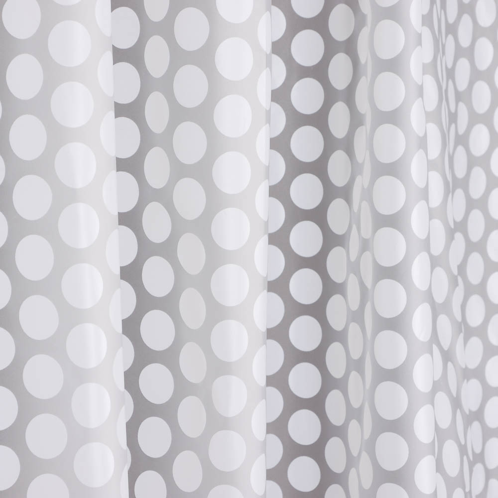Штора для ванной 180x180см HONEY серый/белый, ПЕВА, SWC-50-38, арт.№ 461-643