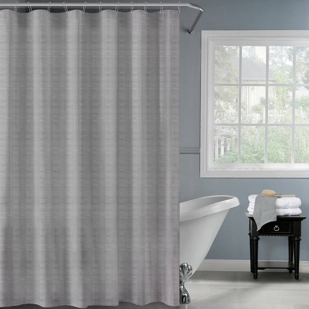 Штора для ванной 180х200см SWANNY, GRANIT5, светло-серый, полиэстер, SWC-80-24-LGR, арт.№ 461-646