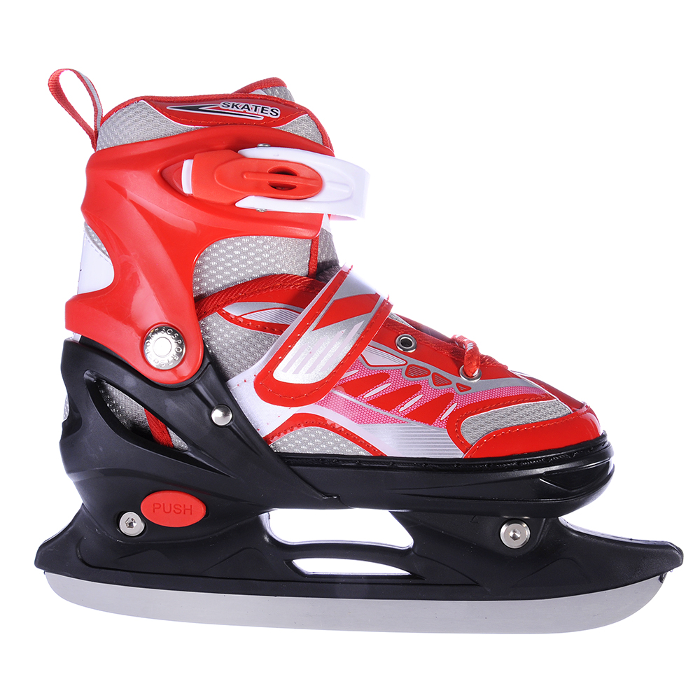 SILAPRO Коньки ледовые раздвижные M:35-38, красный, арт.№ 110-005