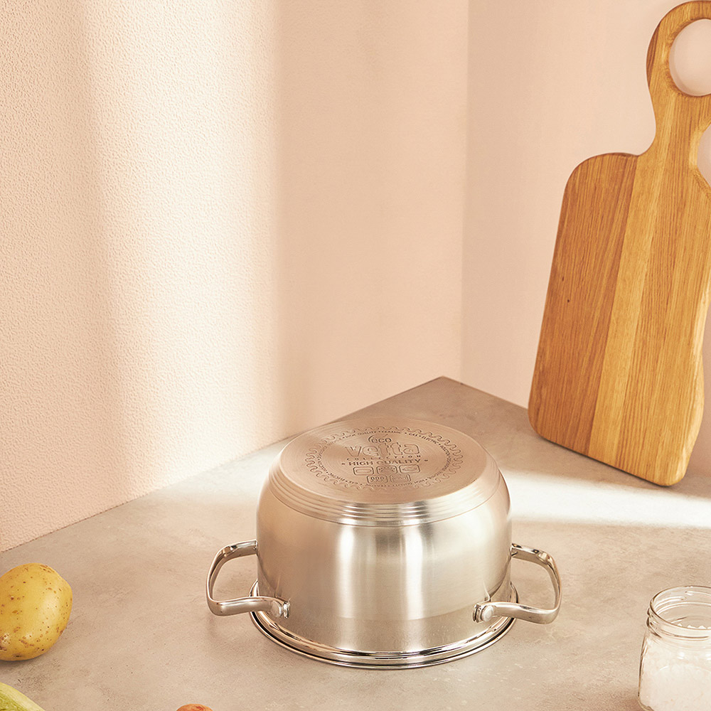 VETTA Берн Кастрюля 18х11см. 2,6л. со стекл. крышкой, индукция, арт.№ 822-100