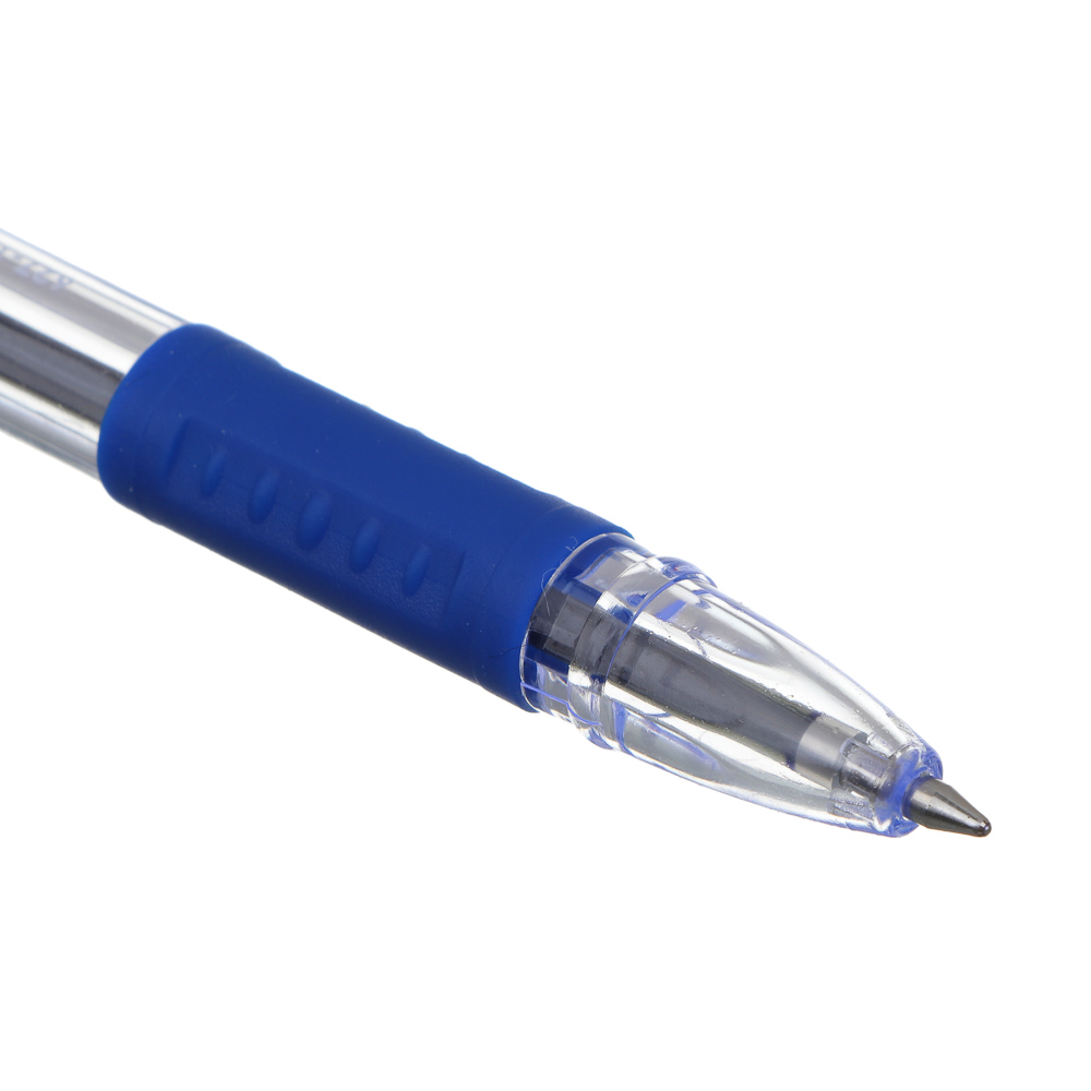 Ручка шариковая ClipStudio синяя, наконечник 0,7 мм, резиновый держатель, арт.№ 627-147