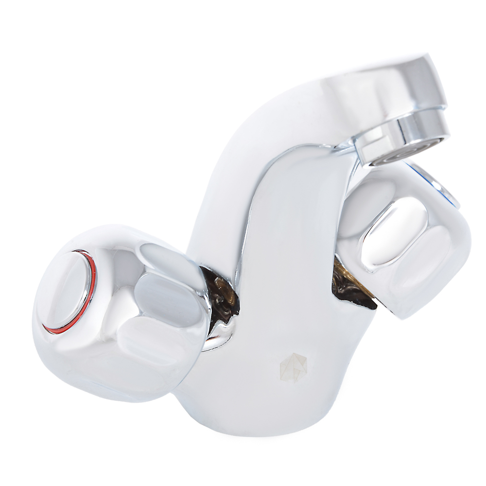 Смеситель Klabb LUX для раковины без подводки, керам. кран-буксы 1/2, цинк, арт.№ 566-386