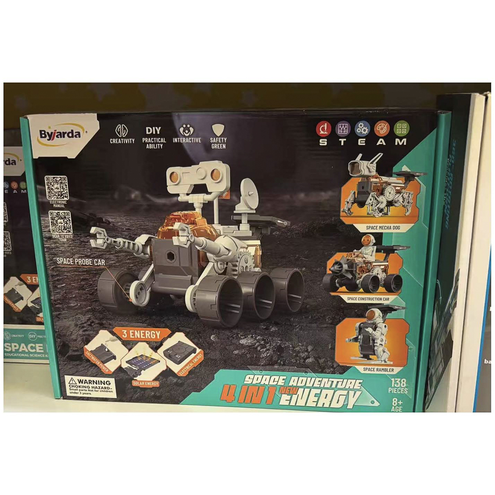 Набор для научных экспериментов DIY, "Робототехника" 4в1, 138 деталей, PP, ABS, ИГРОЛЕНД, арт.№ 283-264