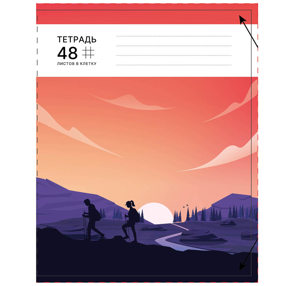 Тетрадь 48л. СlipStudio А5, в клетку, БЕЛЫЕ ЛИСТЫ, обложка картон 190 гр/м2, скрепка, 5 диз., арт.№ 578-173