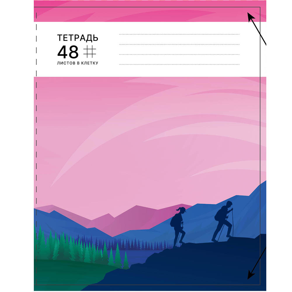 Тетрадь 48л. СlipStudio А5, в клетку, БЕЛЫЕ ЛИСТЫ, обложка картон 190 гр/м2, скрепка, 5 диз., арт.№ 578-173