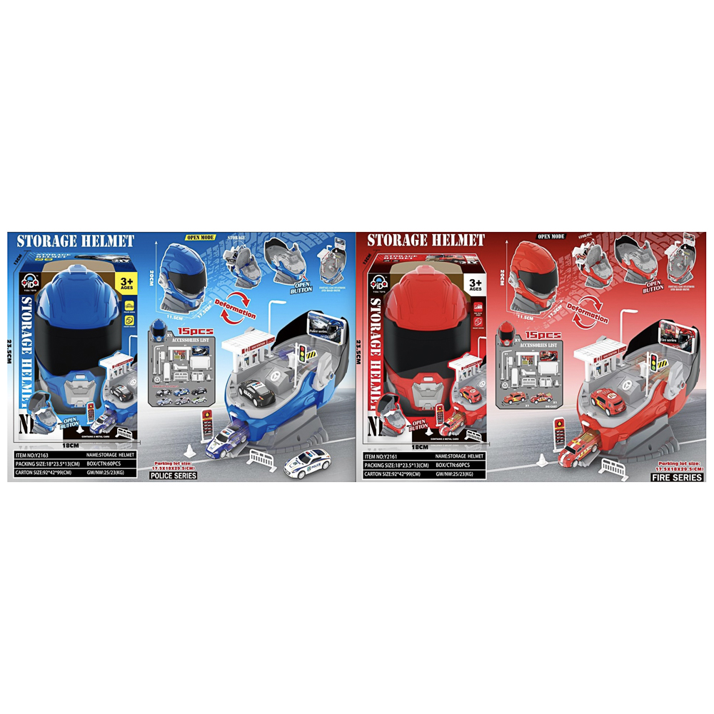 Парковка в виде шлема, 2 металл машинки, пластик, металл, тм ИГРОЛЕНД, арт.№ 276-194