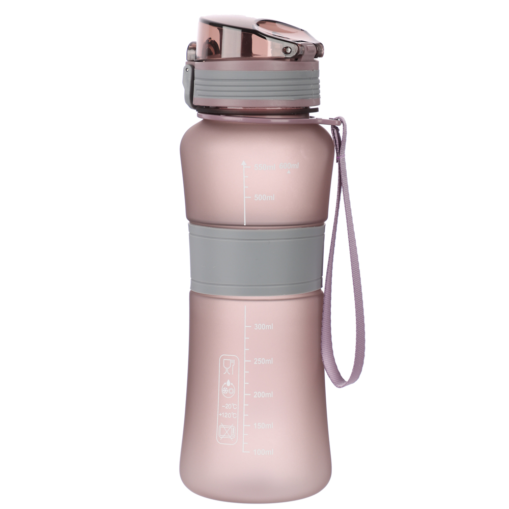 SILAPRO MAX Бутылка спортивная с замком, ELDERBERRY-ULTIMATE GREY, 600мл, РС, силикон, арт.№ 088-081