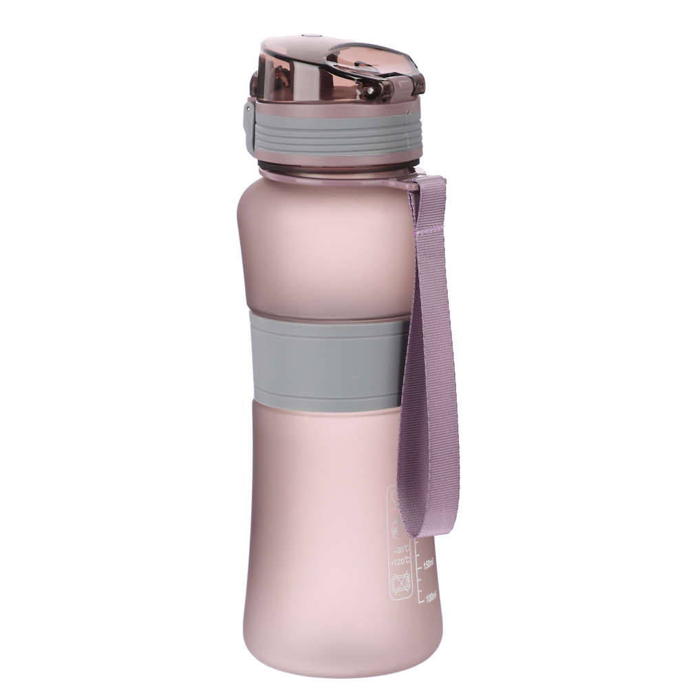 SILAPRO MAX Бутылка спортивная с замком, ELDERBERRY-ULTIMATE GREY, 600мл, РС, силикон, арт.№ 088-081