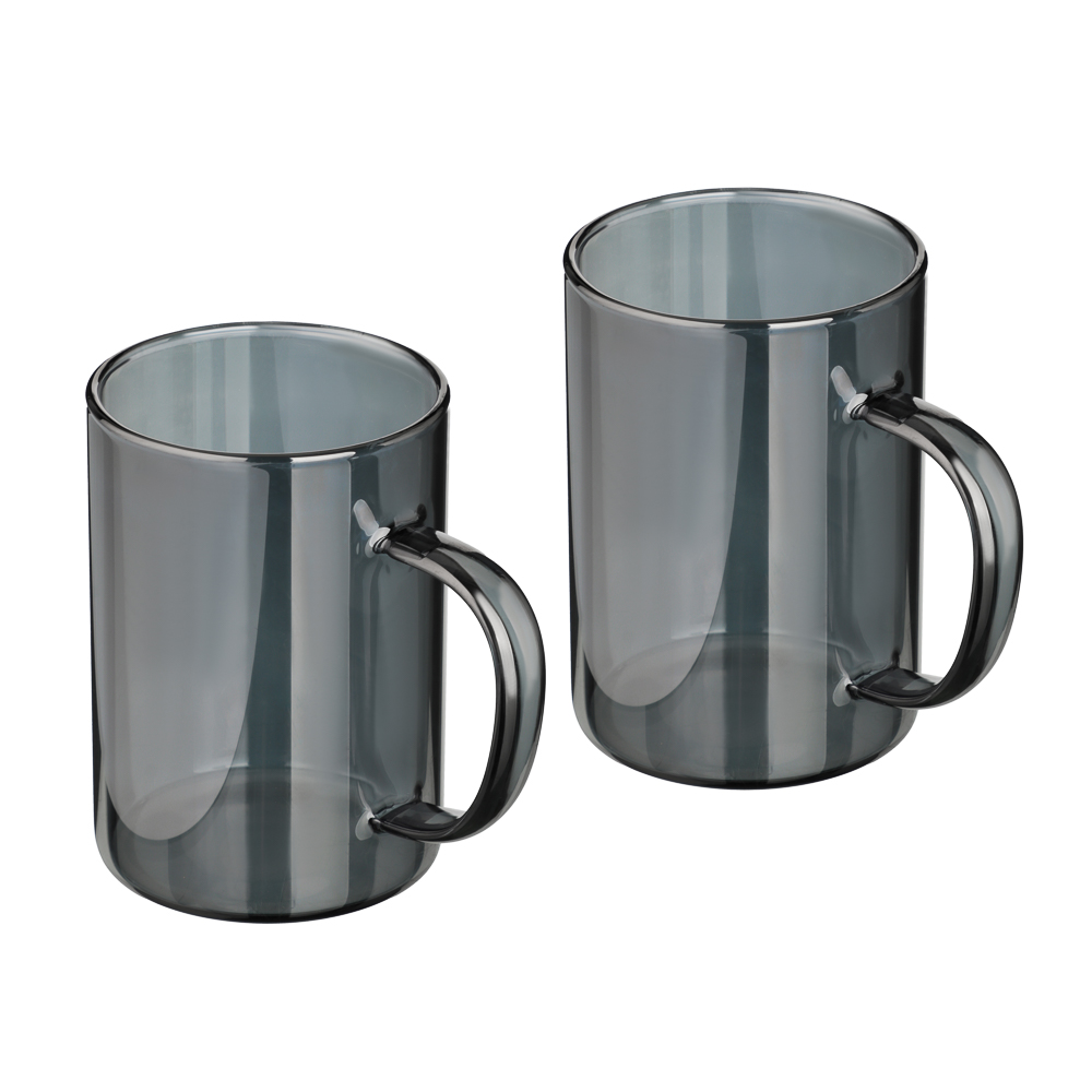 SATOSHI Графит Кувшин для воды 1,8л, 2 кружки 200мл, стекло, нерж.сталь, арт.№ 850-268