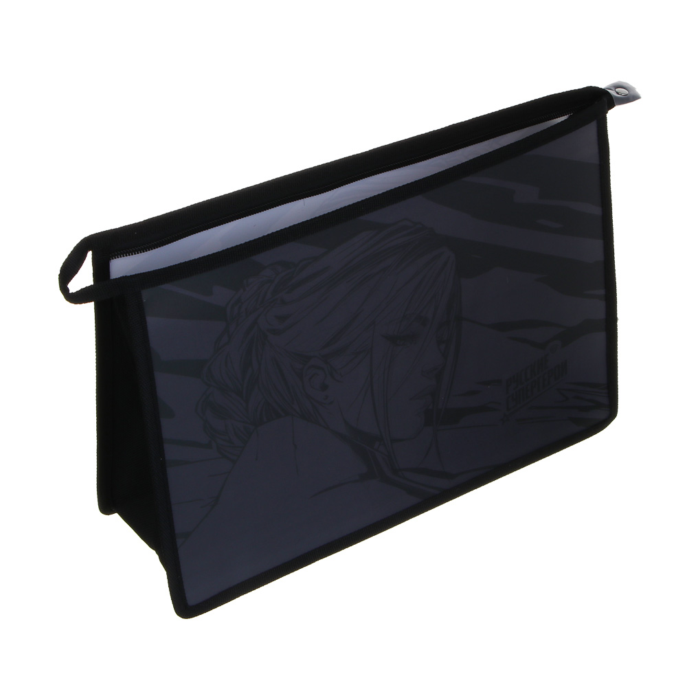 Папка для тетрадей А4 BY Русские Супергерои, 33х23,3 см, "Графика", расш. 5 см, на молн., пластик, арт.№ 801-082