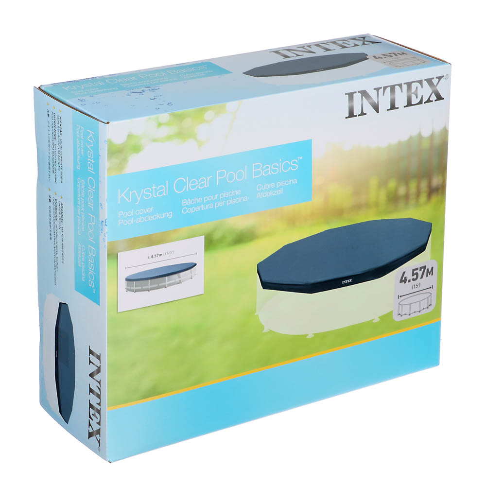 INTEX Крышка для бассейна круглая d457см, веревочное крепление, 58901/28032, арт.№ 359-022