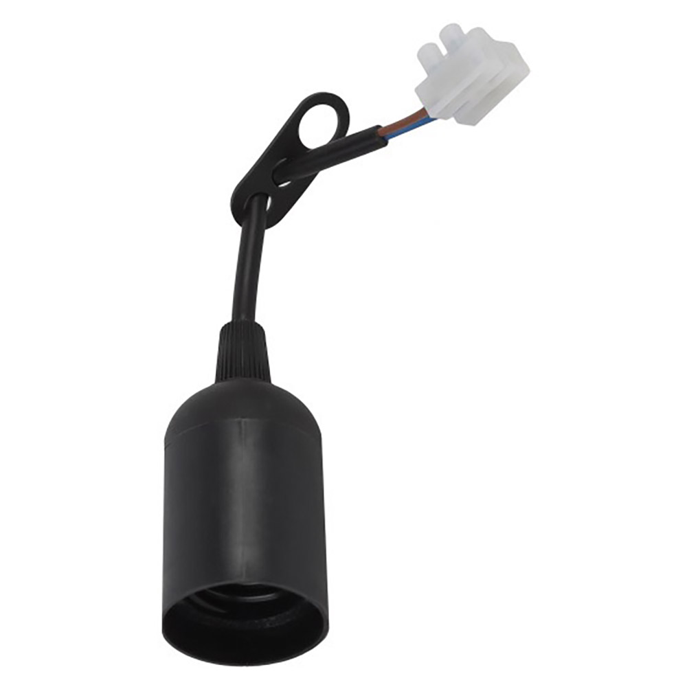 Патрон Е-27 ЭРА подвесной с клеммной колодкой, пластиковый, черный, арт.№ 904-141