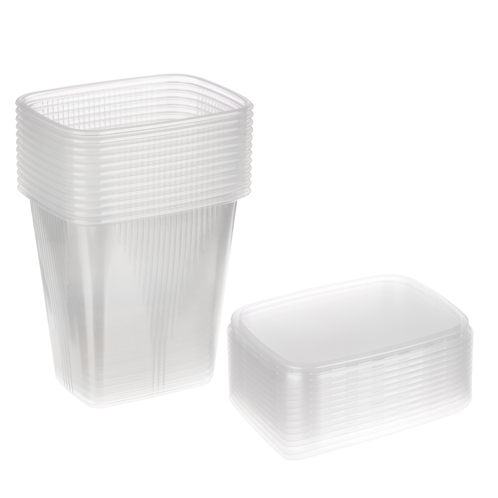 Набор контейнеров тм Юпласт, 500 мл, пластик, 12 штук, арт.№ 438-269