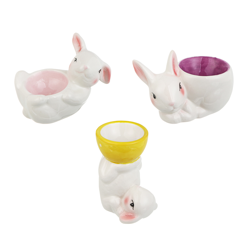 Подставка для яйца тм LADECOR 9x5,5x6 см, 3 вида, арт.№ 514-019