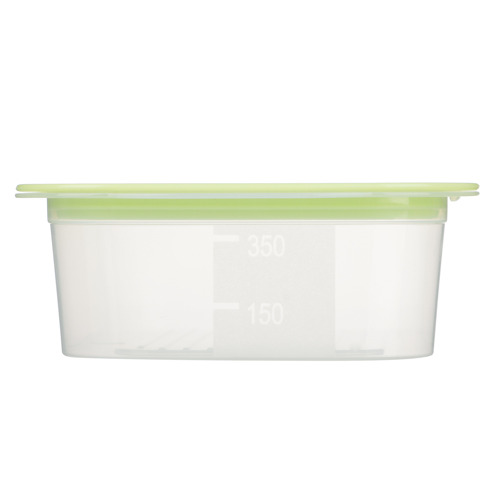 Контейнер пищевой прямоугольный 0,49л с паровыпуском и мерной шкалой, пластик, арт.№ 861-539