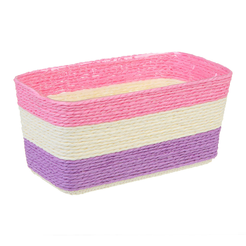 INBLOOM Кашпо плетеное 18х9.5х8.5см, бумажная лоза, ПП, арт.№ 164-374