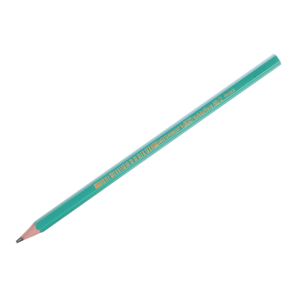 Карандаш чернографитный BIC "Эволюшн" без ластика, HB, пластик, шестигранный зеленый корпус, 8803112, арт.№ 605-034