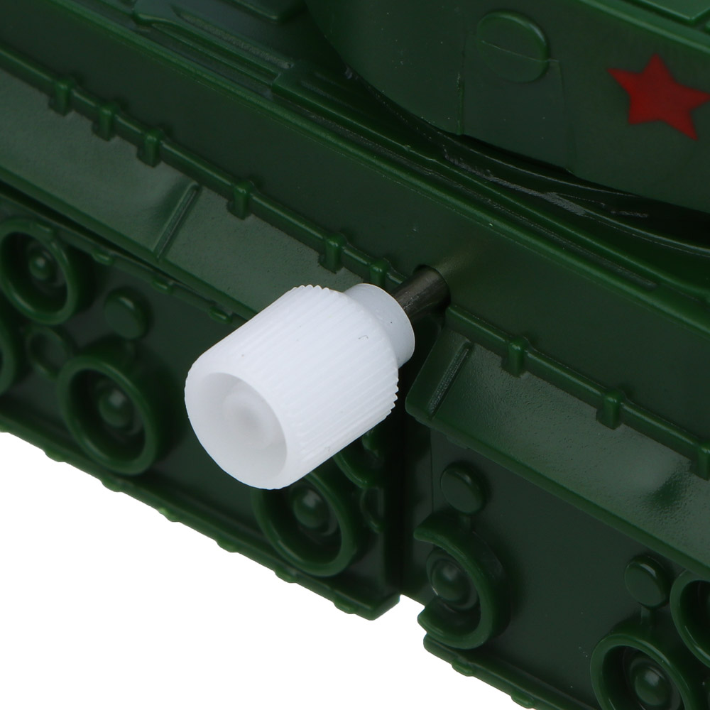 ИГРОЛЕНД Танк с заводным механизмом "Военная операция", крутится башня, ABS, 9,5х4,5х5 см, 3 диз, арт.№ 292-430