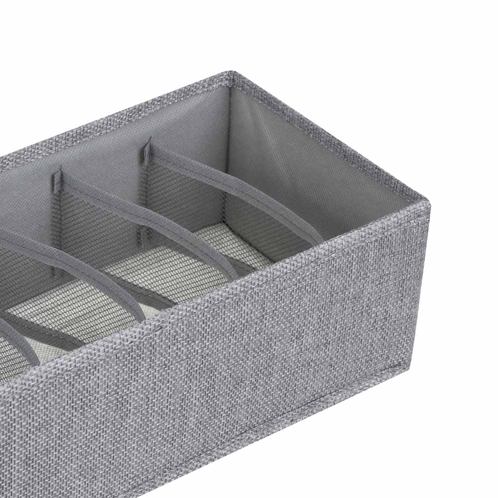 Органайзер-разделитель для хранения тм VETTA Айвори, 6 отделов, 32x15x10см, полиэстер, цвет серый, арт.№ 457-891
