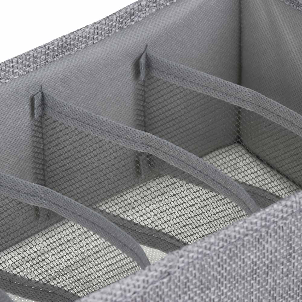 Органайзер-разделитель для хранения тм VETTA Айвори, 6 отделов, 32x15x10см, полиэстер, цвет серый, арт.№ 457-891