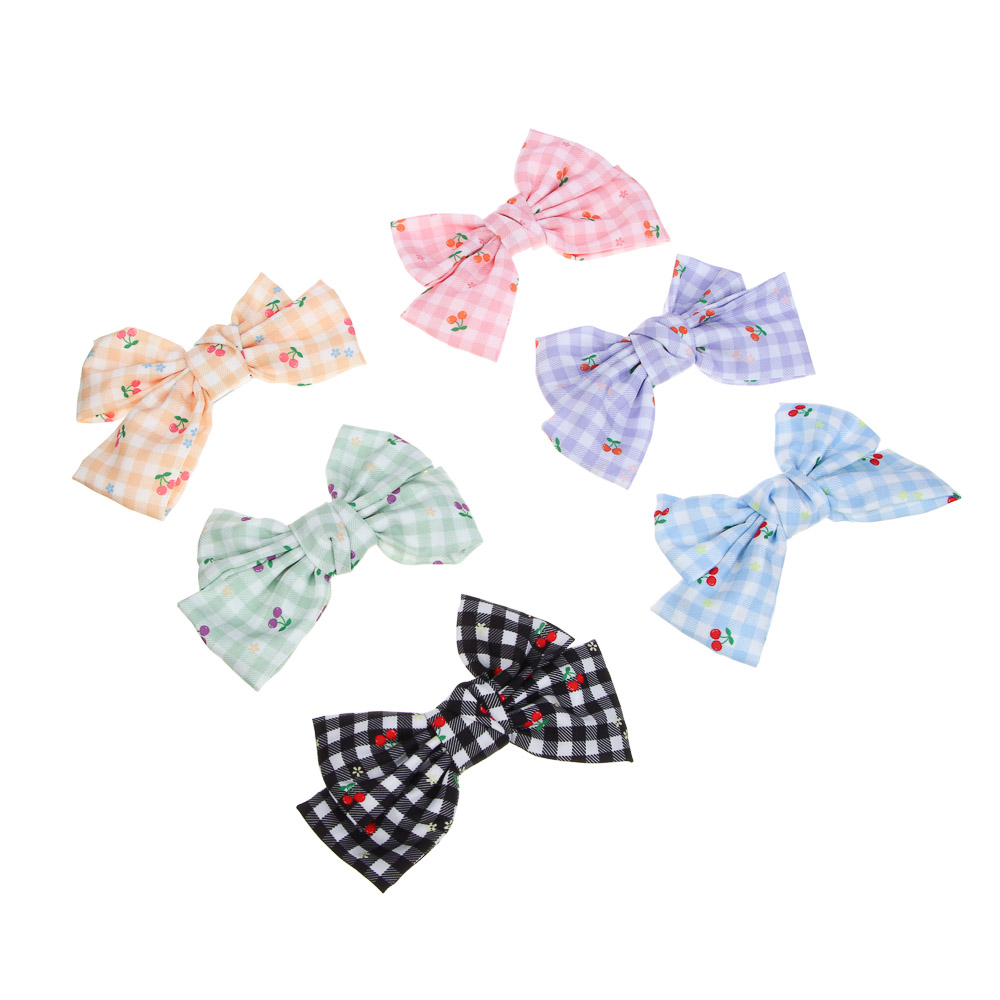 ЮНИLOOK Зажим для волос детский, полиэстер, металл, 13см, 6 цветов, арт.1, арт.№ 321-386