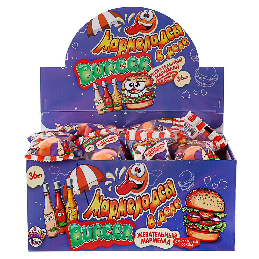 Мармелад жевательный "Мармеладсы в деле BURGER", 18 г, арт.№ 347-335