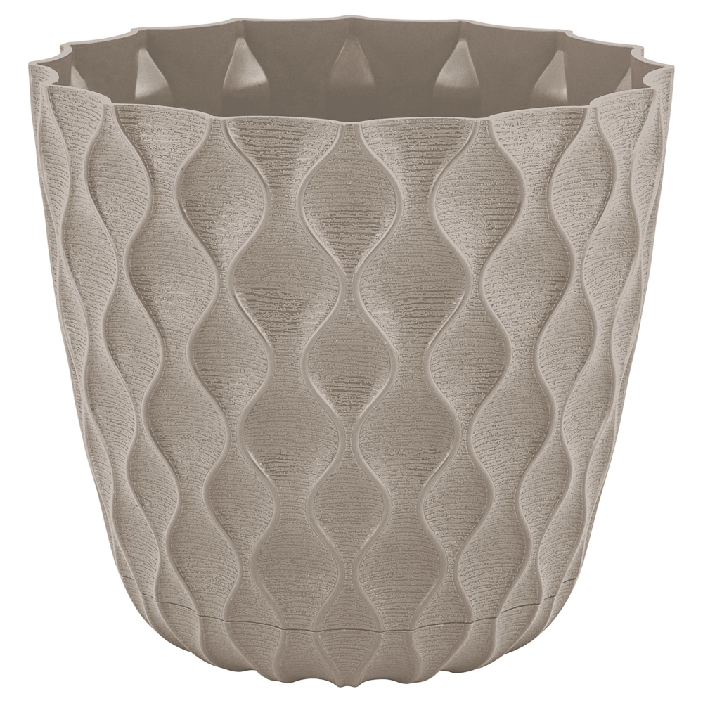 Горшок для цветов с поддоном "Wave", 1.4 л, d=14.5 см, микс цветов, арт.№ 164-412