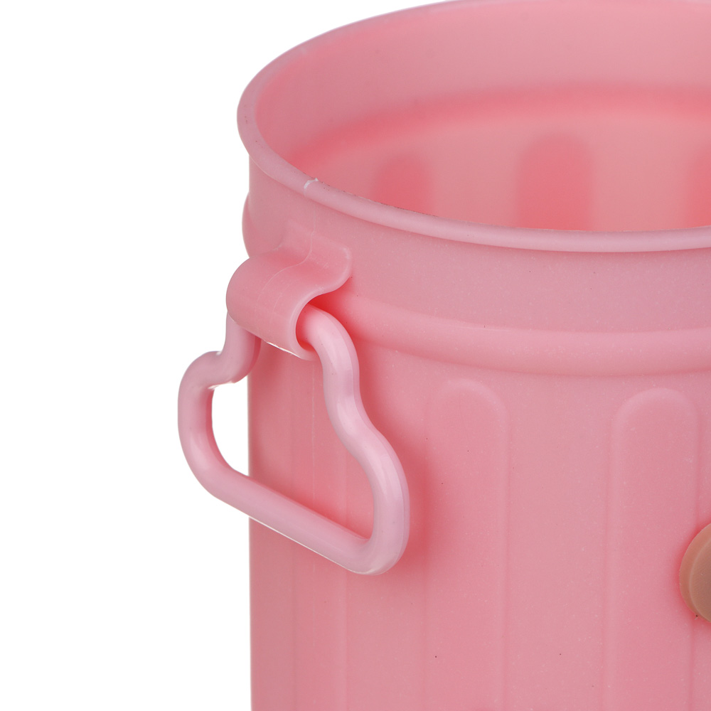 Подставка для ручек и карандашей с ножками, глазами и наклейками, 15x9см, пластик, 3 дизайна, арт.№ 595-018