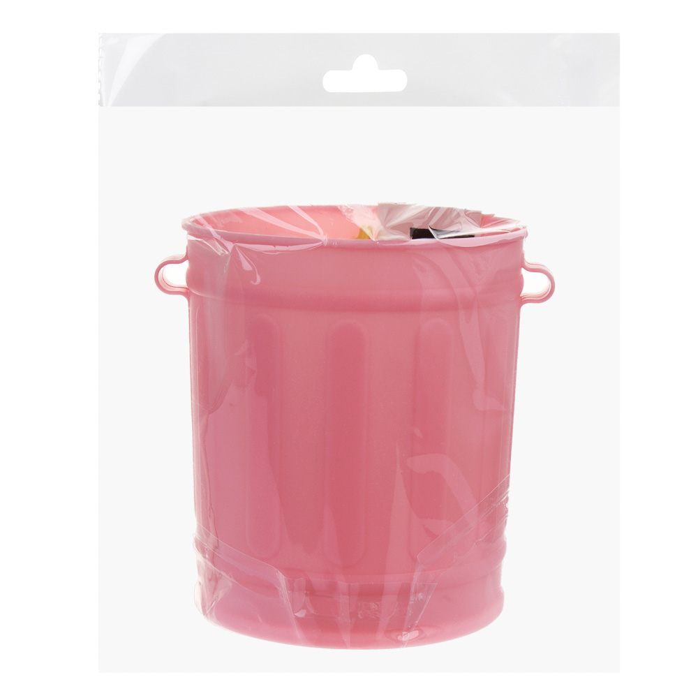 Подставка для ручек и карандашей с ножками, глазами и наклейками, 15x9см, пластик, 3 дизайна, арт.№ 595-018