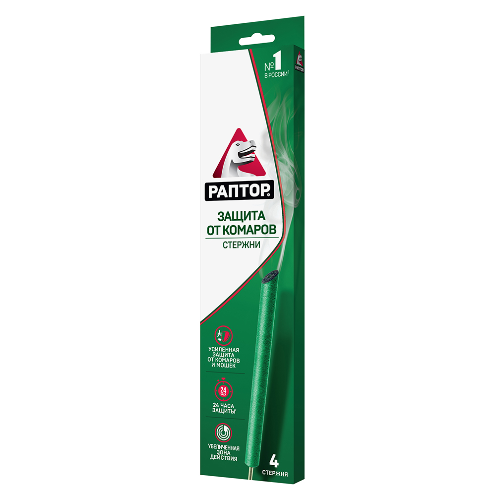 Стержень от комаров Раптор, 4шт, арт.№ 919-006