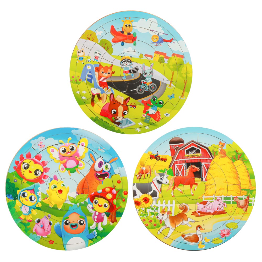 BY Развивающая игра "Пазл-головоломка", дерево, 20х20см, 3 дизайна, арт.№ 262-450