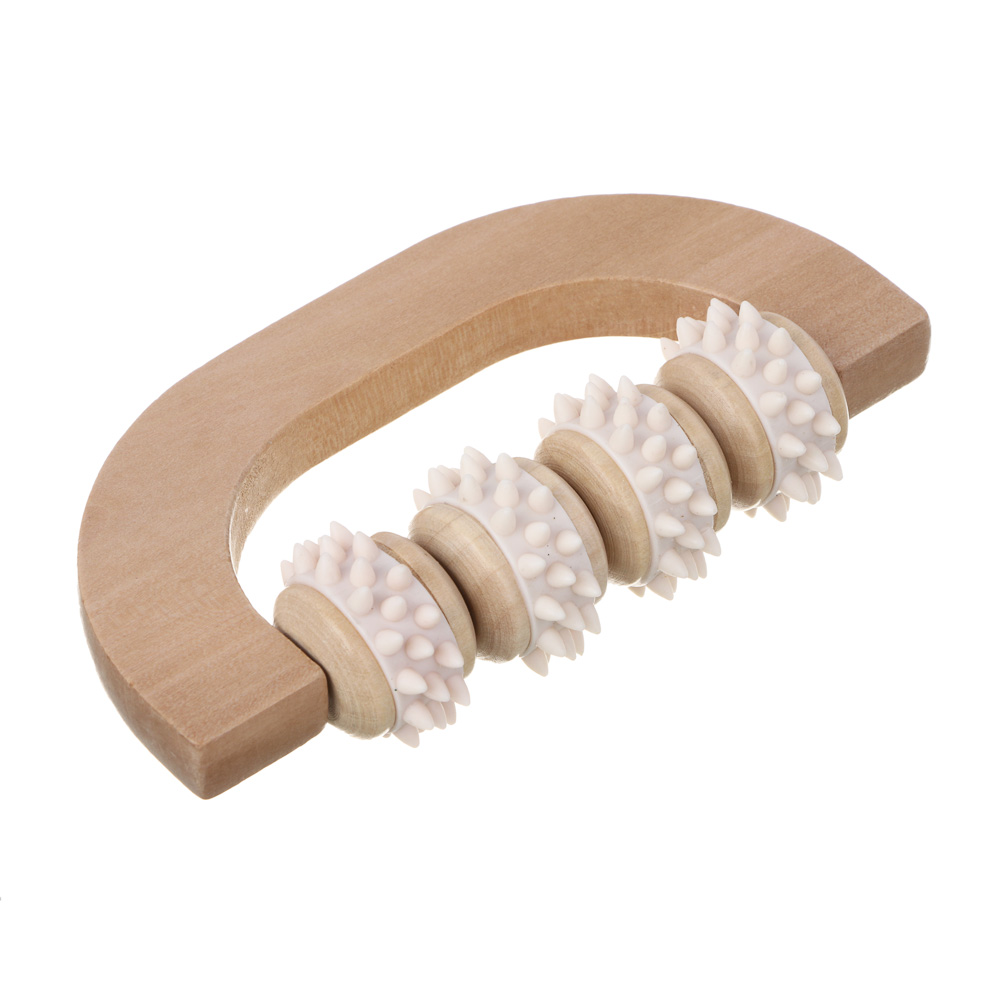 SILAPRO Max Массажный роллер 14х7х3.5см, дерево, PVC, арт.№ 192-109
