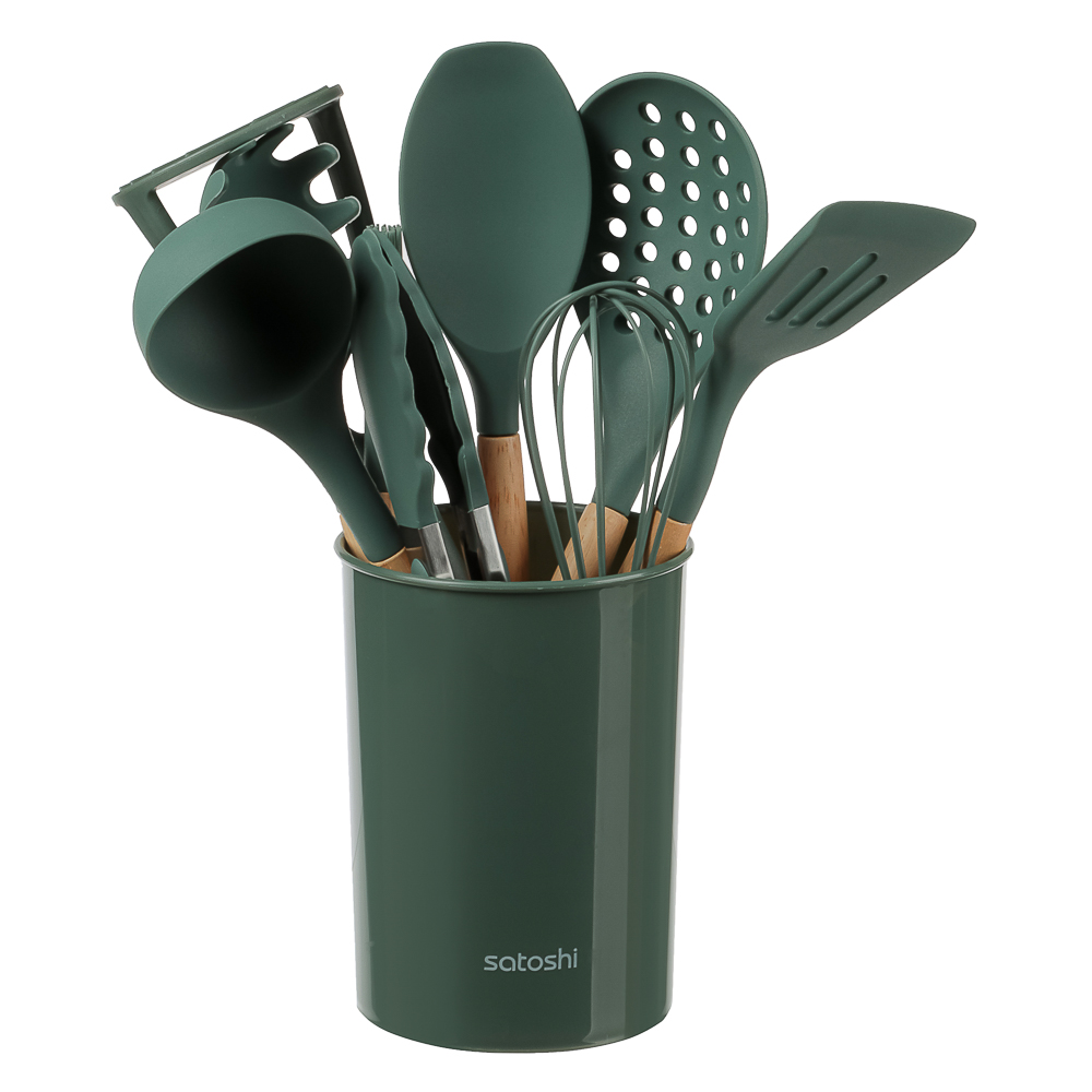 SATOSHI Эрно Набор кухонных принадлежностей 10 предметов, силикон, дерево, арт.№ 881-324