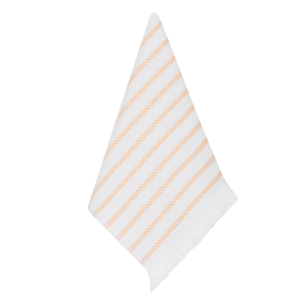 Полотенце кухонное вафельное, 30х50см, 100% хлопок, Spany, Stripe, оранжевый, арт.№ 434-189