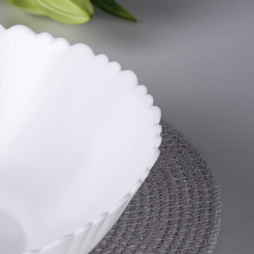 MILLIMI Бьянко Плюс Салатник, опаловое стекло, 23см, 1500мл, арт.№ 818-026