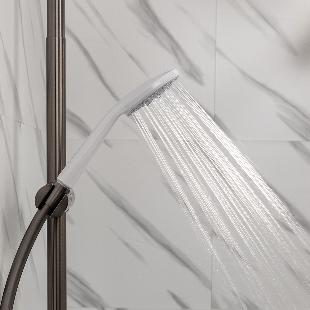 Лейка для душа, 1 режим, 80 мм, белый, арт.№ 582-061