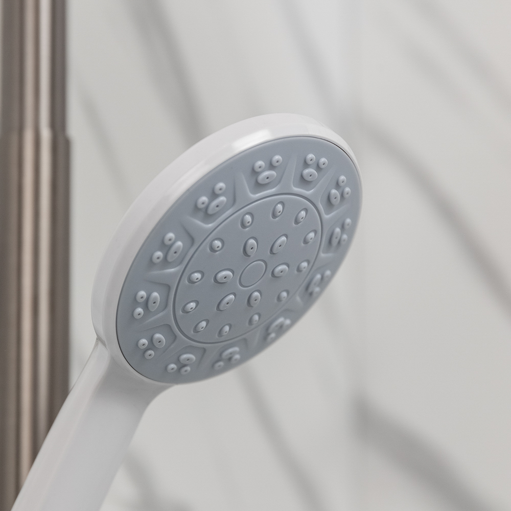 Лейка для душа, 1 режим, 80 мм, белый, арт.№ 582-061