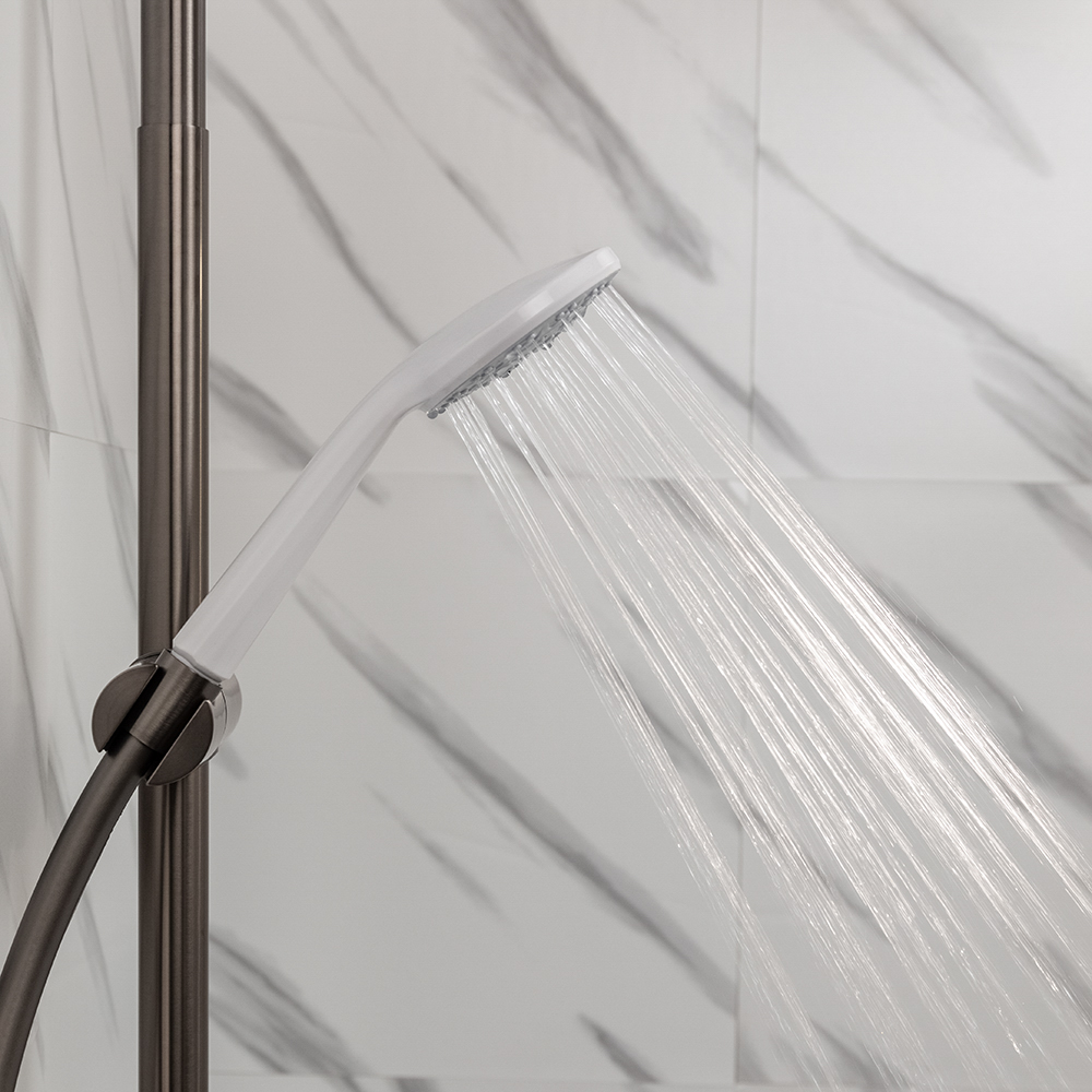 Лейка для душа, 1 режим, 80 мм, белый, арт.№ 582-061