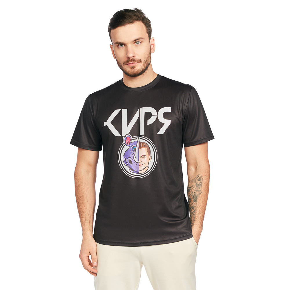 Футболка спортивная для взрослых «КИРЯ», размер M, 100% полиэстер, носорог, арт.№ 006-073