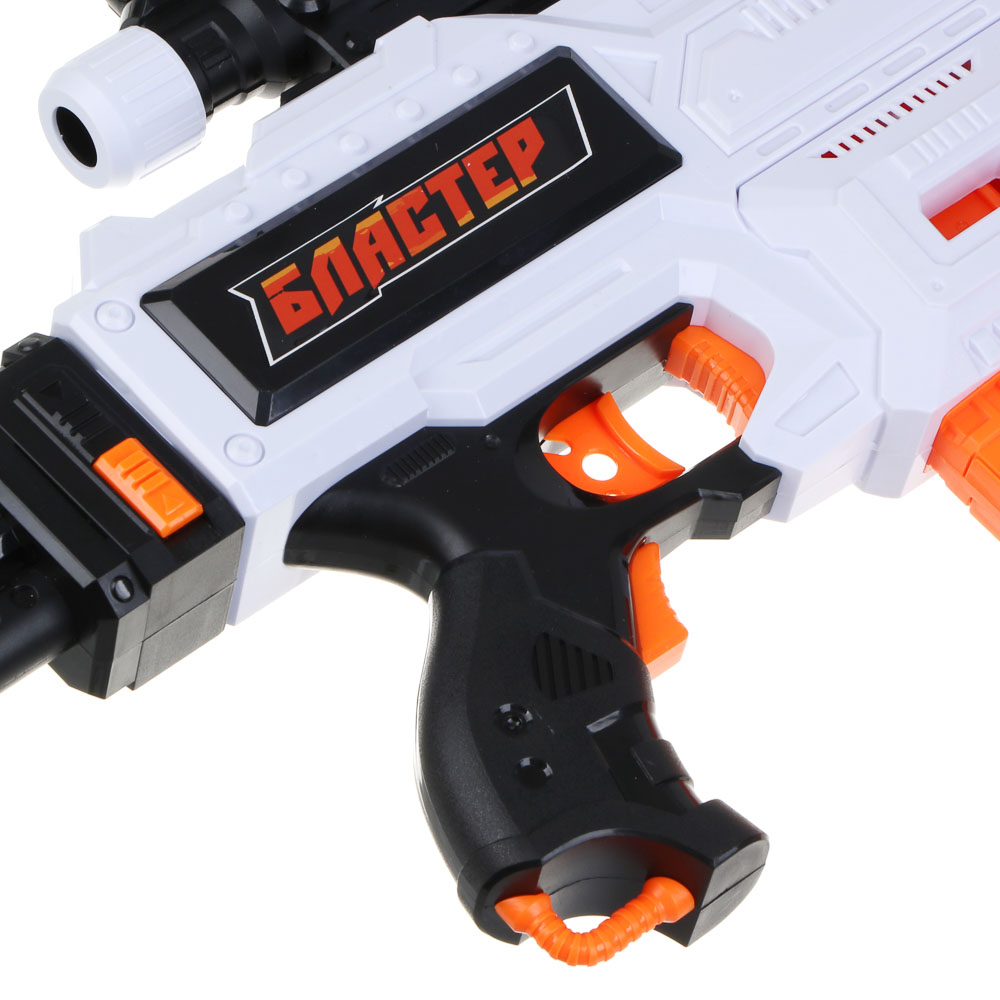 BY Русские Супергерои Бластер с мягкими патронами, АБС, 24 пули EVA, 6хАА, 60х32х6,5 см, арт.№ 261-008