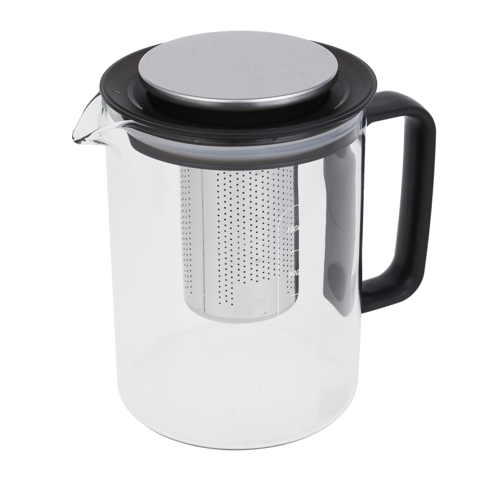 SATOSHI Монблан Чайник заварочный 1200мл, стекло, нерж.сталь — купить в МПР SATOSHI Монблан Чайник заварочный 1200мл, стекло, нерж.сталь, арт.№ 850-274