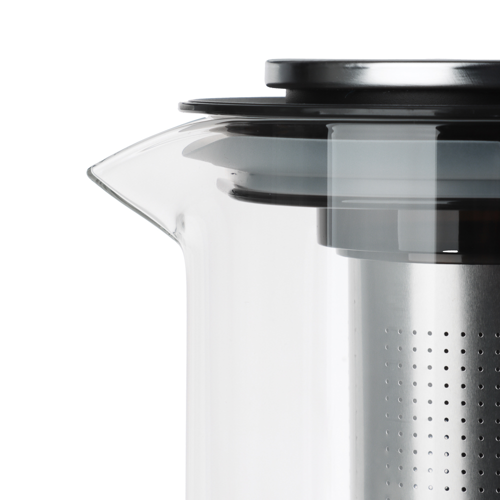 SATOSHI Монблан Чайник заварочный 1200мл, стекло, нерж.сталь, арт.№ 850-274