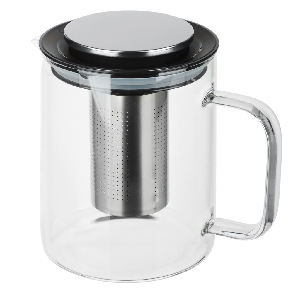 SATOSHI Монблан Чайник заварочный 1200мл, стекло, нерж.сталь, арт.№ 850-274