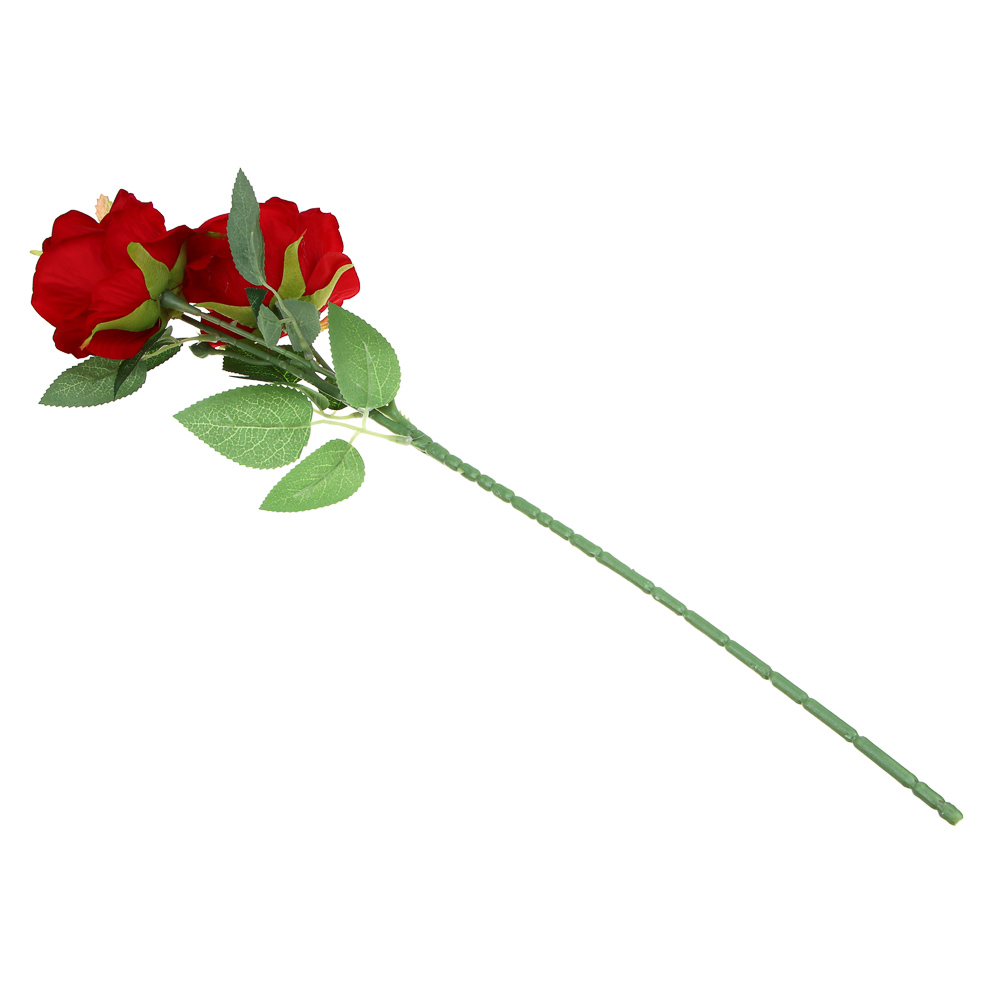 LADECOR Букет искусственных цветов розы алые, 59 см, ткань, пластик, железная проволока, арт.№ 535-195